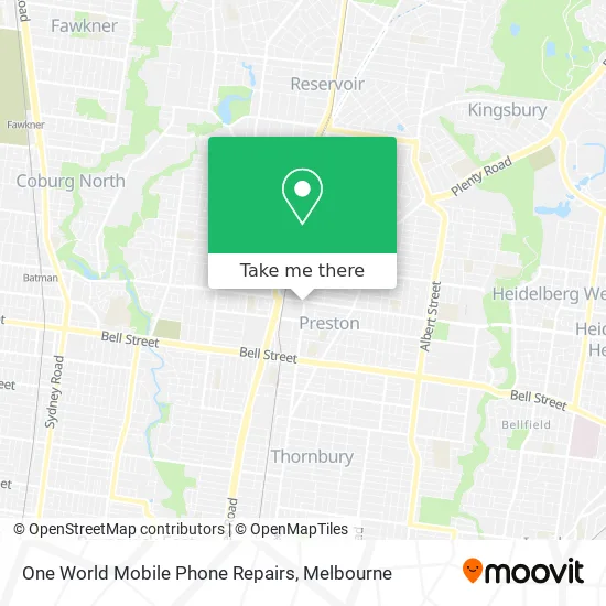 One World Mobile Phone Repairs map