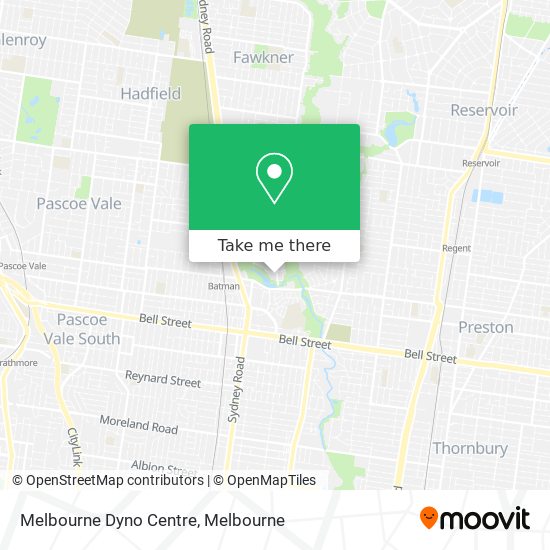 Mapa Melbourne Dyno Centre