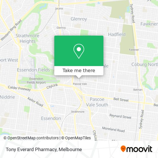 Tony Everard Pharmacy map