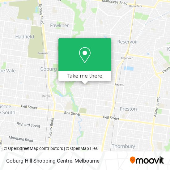 Mapa Coburg Hill Shopping Centre