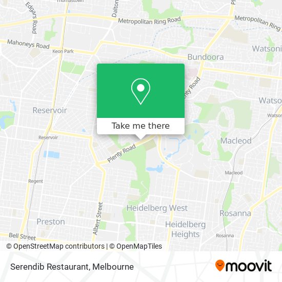 Serendib Restaurant map