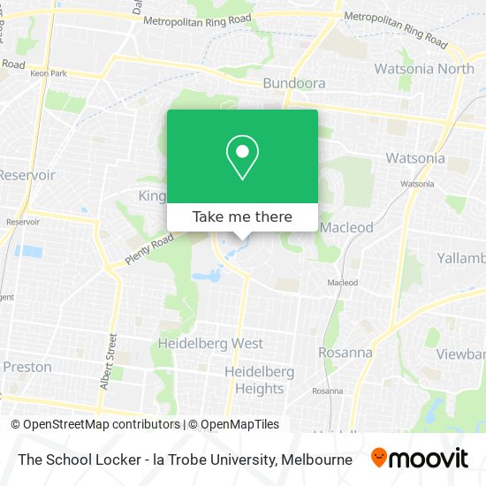 The School Locker - la Trobe University map