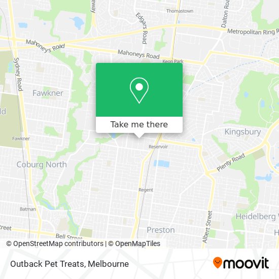 Outback Pet Treats map