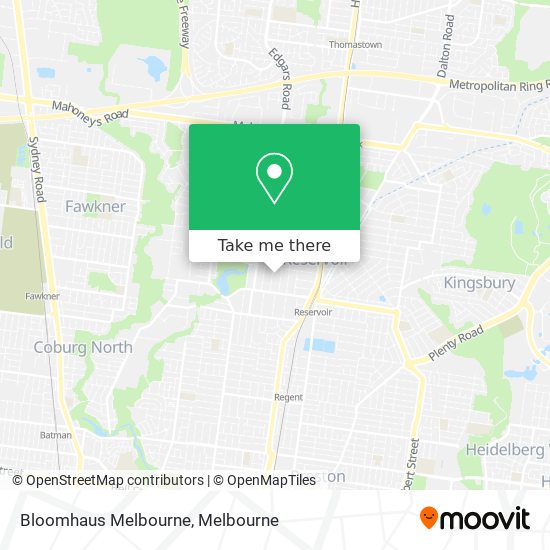 Bloomhaus Melbourne map