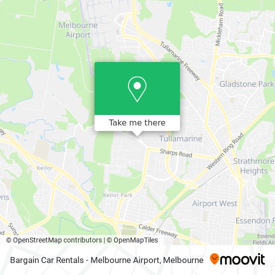 Bargain Car Rentals - Melbourne Airport map