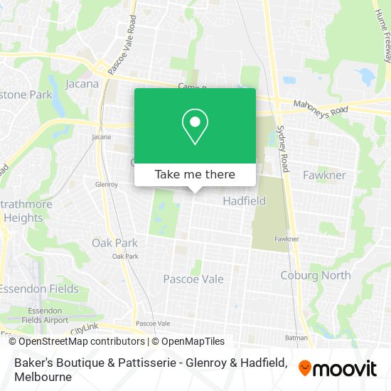 Baker's Boutique & Pattisserie - Glenroy & Hadfield map