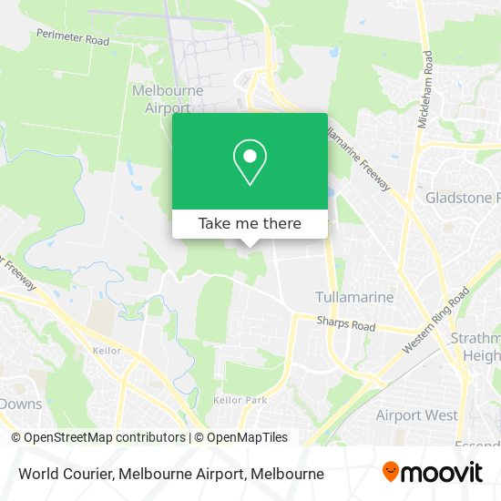 Mapa World Courier, Melbourne Airport