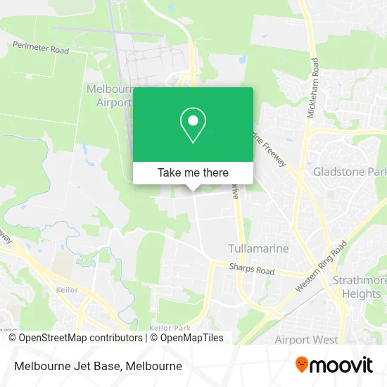 Mapa Melbourne Jet Base