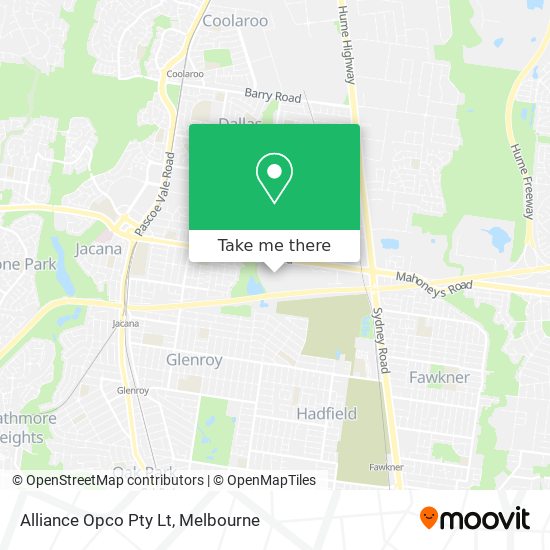 Alliance Opco Pty Lt map