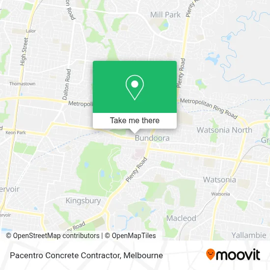 Mapa Pacentro Concrete Contractor