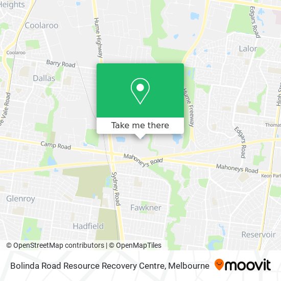 Bolinda Road Resource Recovery Centre map