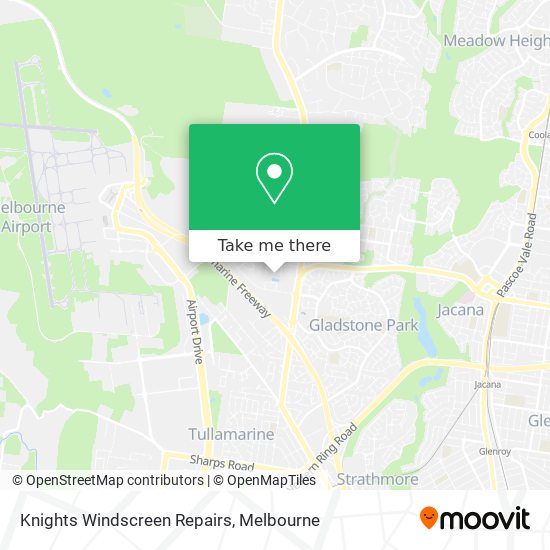 Knights Windscreen Repairs map