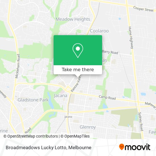 Broadmeadows Lucky Lotto map