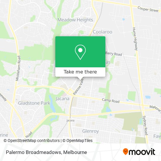 Palermo Broadmeadows map