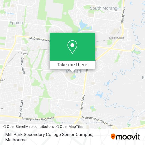 Mill Park Secondary College Senior Campus map