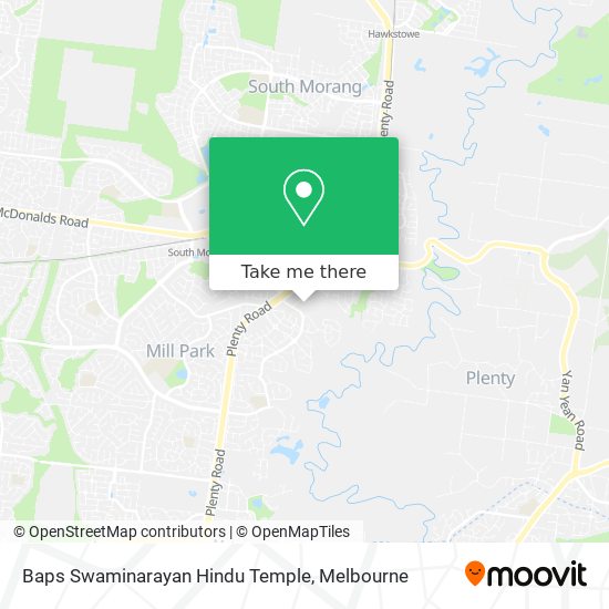 Baps Swaminarayan Hindu Temple map