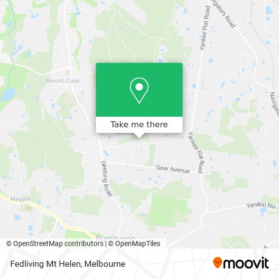 Mapa Fedliving Mt Helen