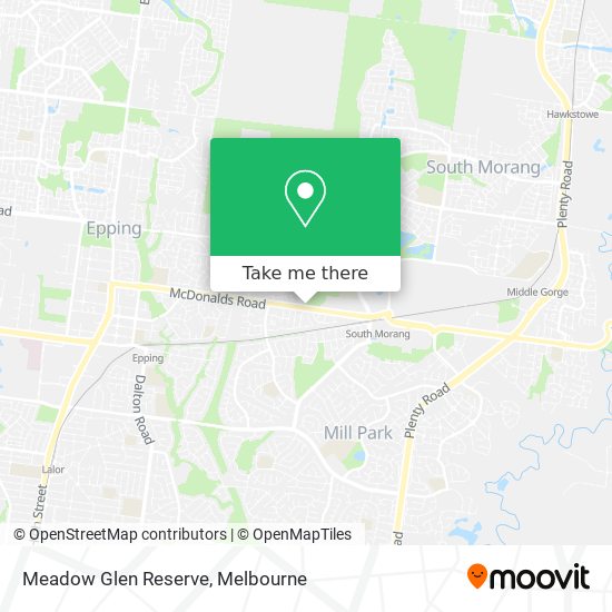 Mapa Meadow Glen Reserve