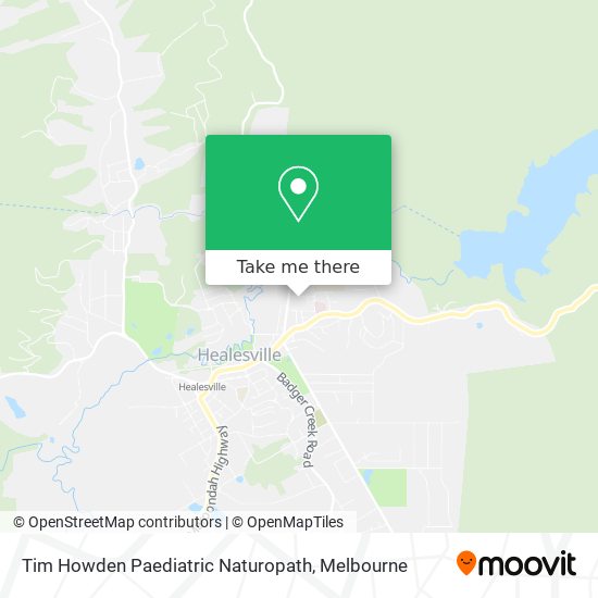 Tim Howden Paediatric Naturopath map