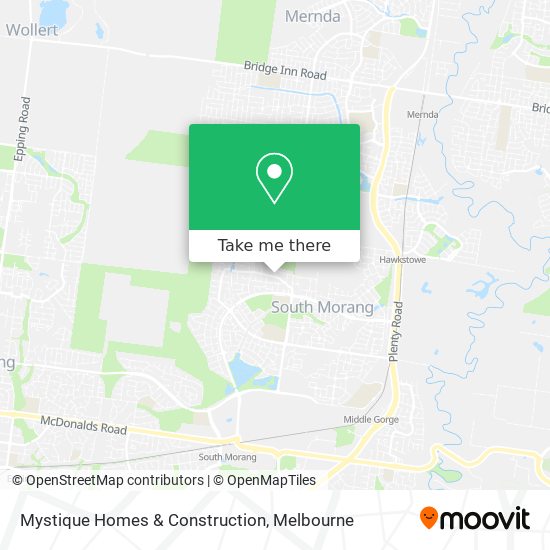 Mystique Homes & Construction map