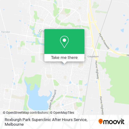 Roxburgh Park Superclinic After Hours Service map