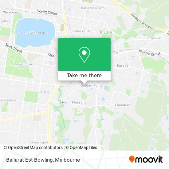 Ballarat Est Bowling map
