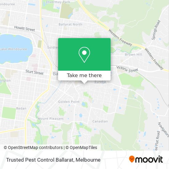 Trusted Pest Control Ballarat map