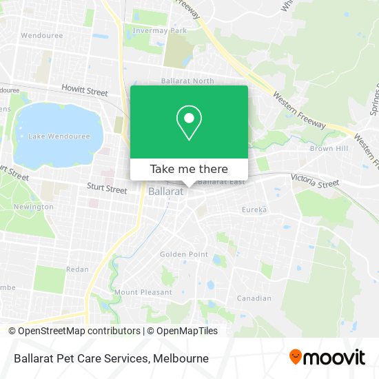 How to get to Ballarat Pet Care Services in Bakery Hill by Train or Bus?