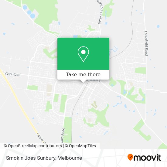 Smokin Joes Sunbury map