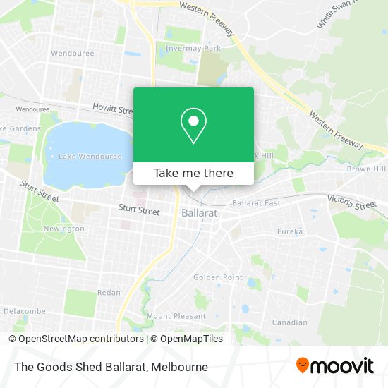 The Goods Shed Ballarat map