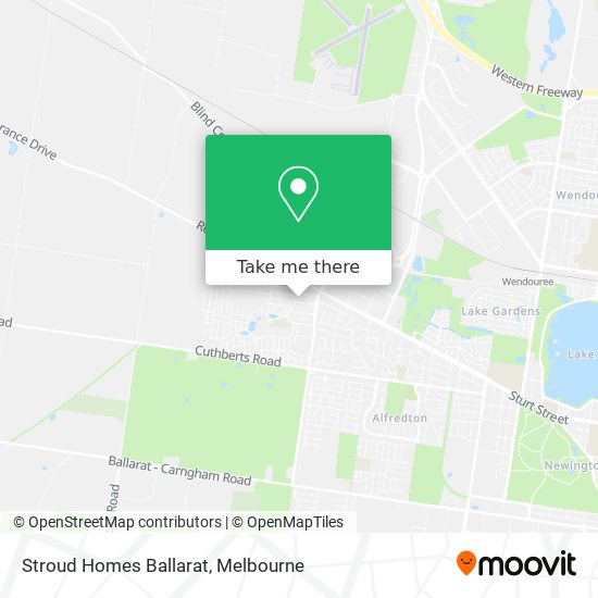 Stroud Homes Ballarat map