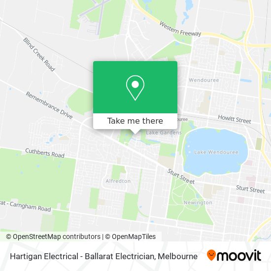 Hartigan Electrical - Ballarat Electrician map