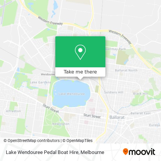 How to get to Lake Wendouree Pedal Boat Hire by Bus or Train?