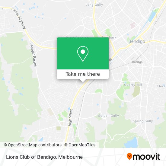 Lions Club of Bendigo map