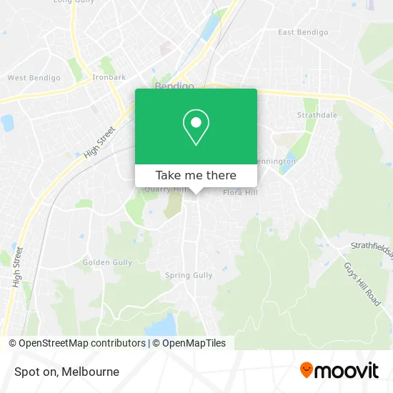Spot on map