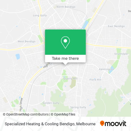 Specialized Heating & Cooling Bendigo map
