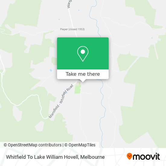 Whitfield To Lake William Hovell map