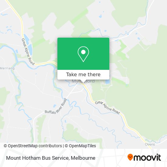 Mount Hotham Bus Service map