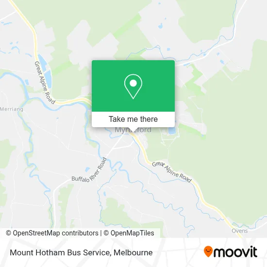 Mapa Mount Hotham Bus Service