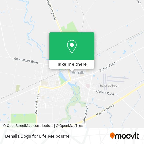 Benalla Dogs for Life map