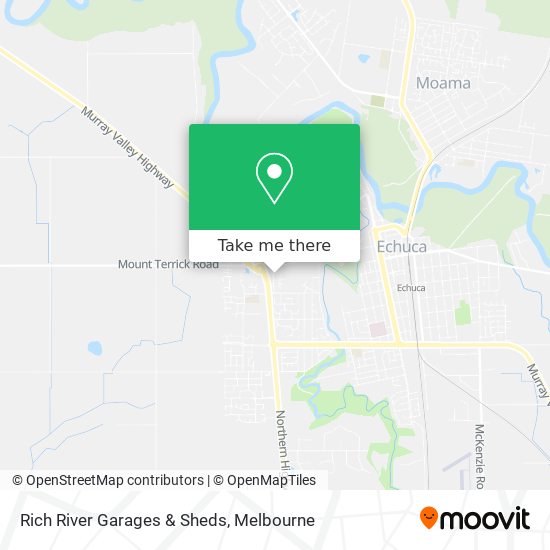 Mapa Rich River Garages & Sheds