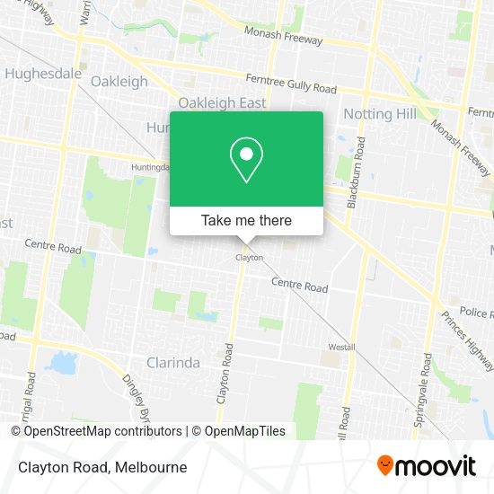 Clayton Road map