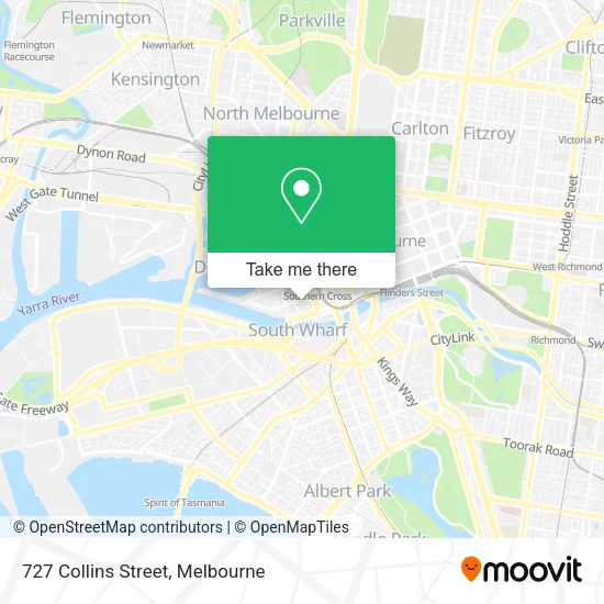 727 Collins Street map