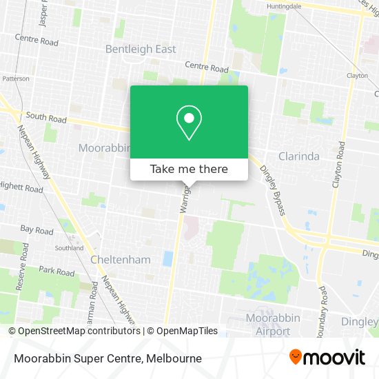 Mapa Moorabbin Super Centre