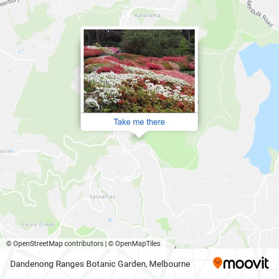 Mapa Dandenong Ranges Botanic Garden