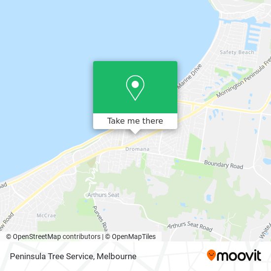 Peninsula Tree Service map