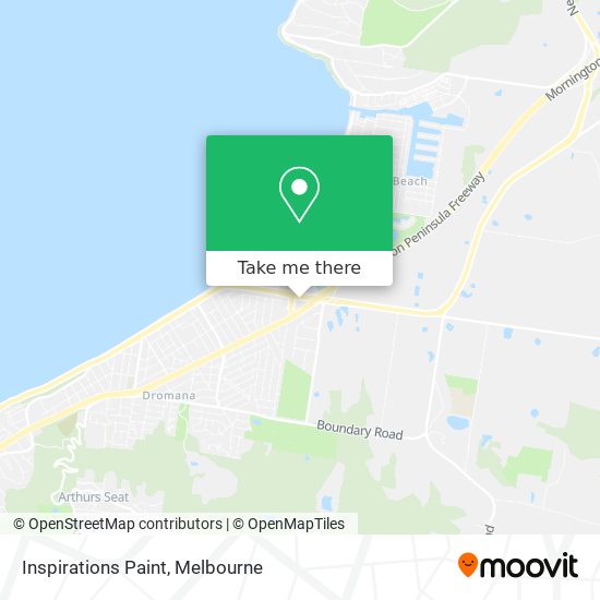 How to get to Inspirations Paint in Dromana by Bus or Train?