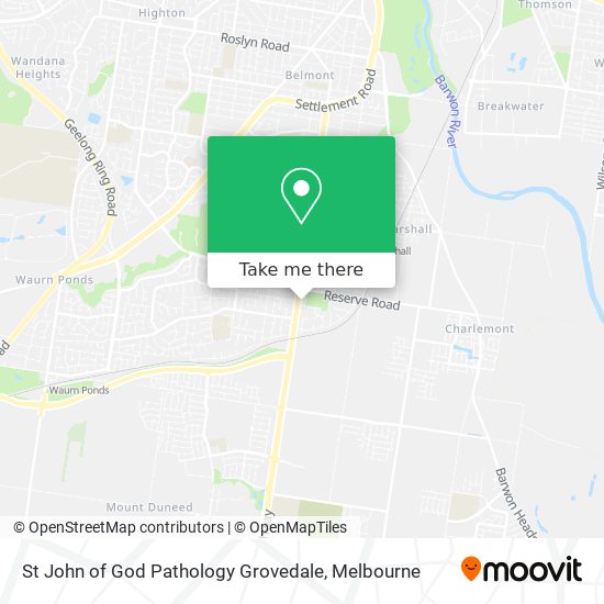 St John of God Pathology Grovedale map