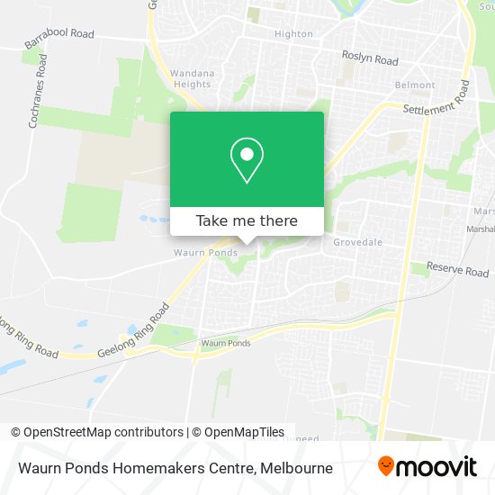 Waurn Ponds Homemakers Centre map