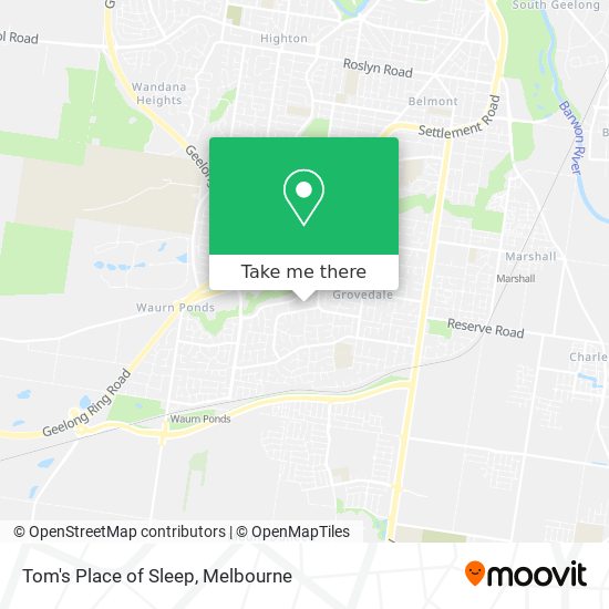 Tom's Place of Sleep map